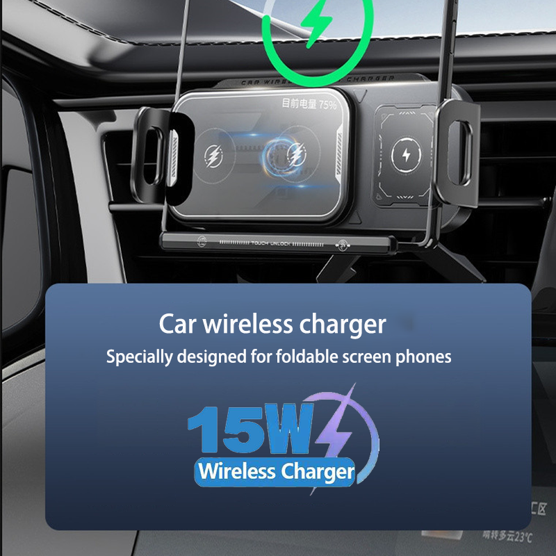 Coiled Usb Cable - Car Wireless Charger Dual Coil Fold