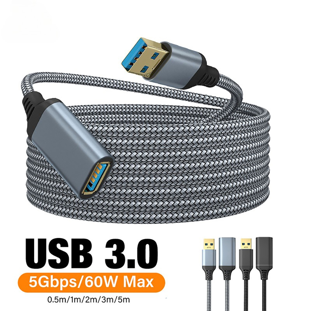 Coiled Usb Cable - 60W USB 3.0 Male To Female