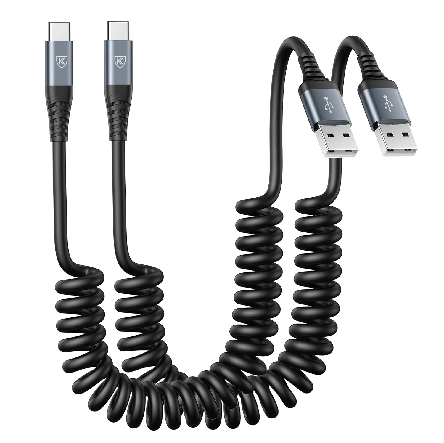 Coiled Usb Cable - Coiled USB A to C Fast