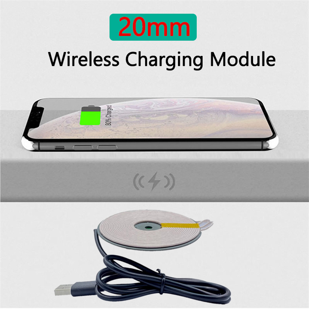 Coiled Usb Cable - Fast Qi Wireless Charger Module Transmitter