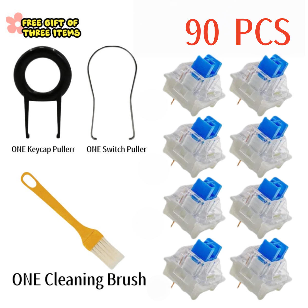 Gaming Keyboard Bluetooth - iTLY 90Pcs Keyboard Switch Keyboard Clicker