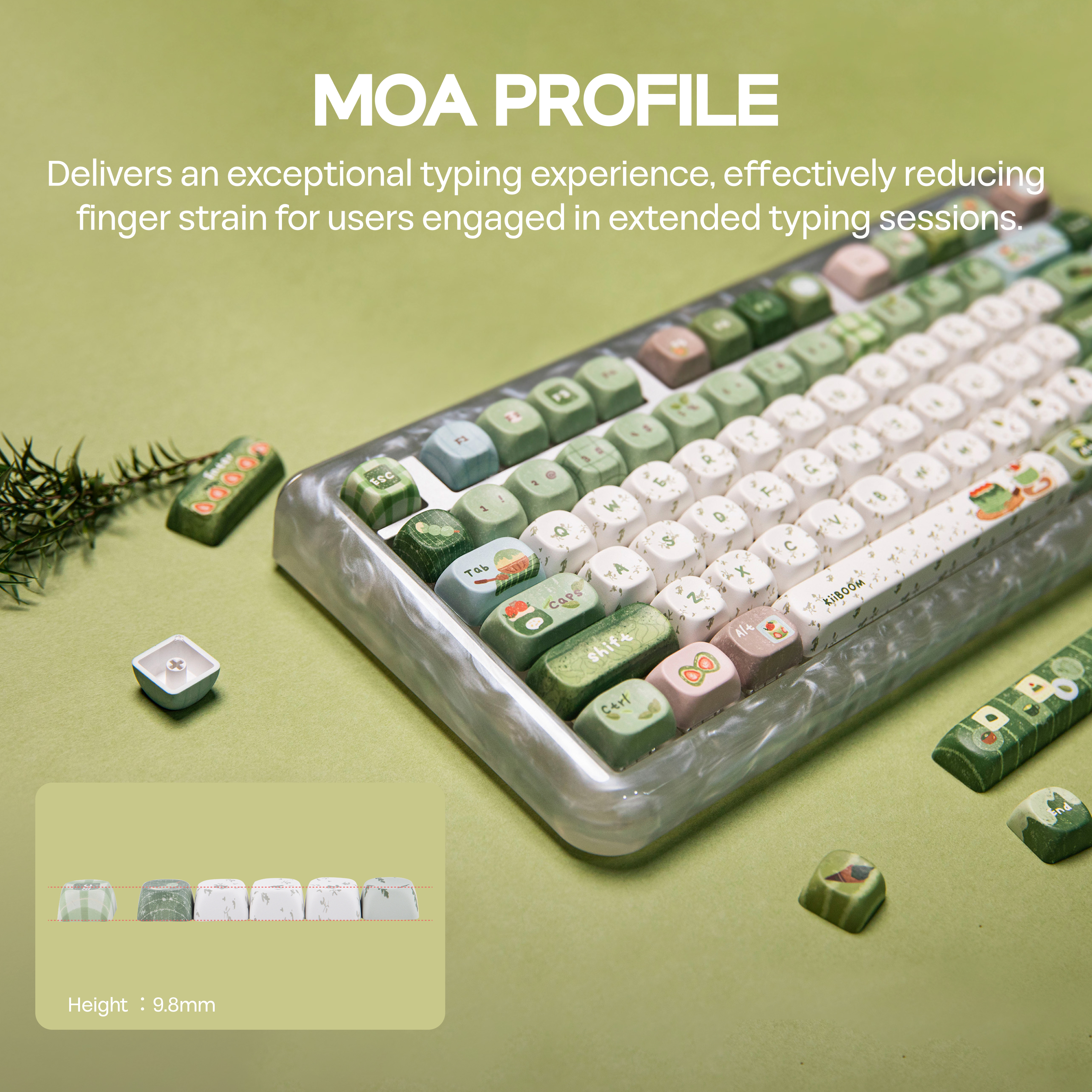 Gaming Keyboard Tkl - KiiBOOM Sprout Picnic 144 Keys Custom