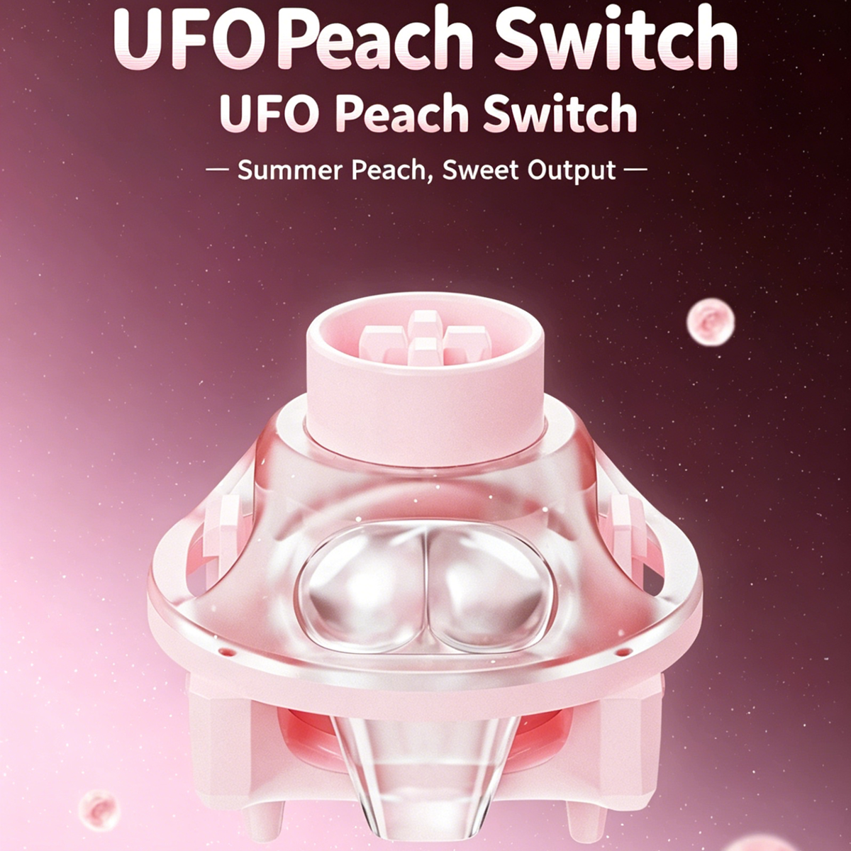 UFO Peach Pink Magnetic Switch - مراجعة Gaming Keyboard Thocky وسعره