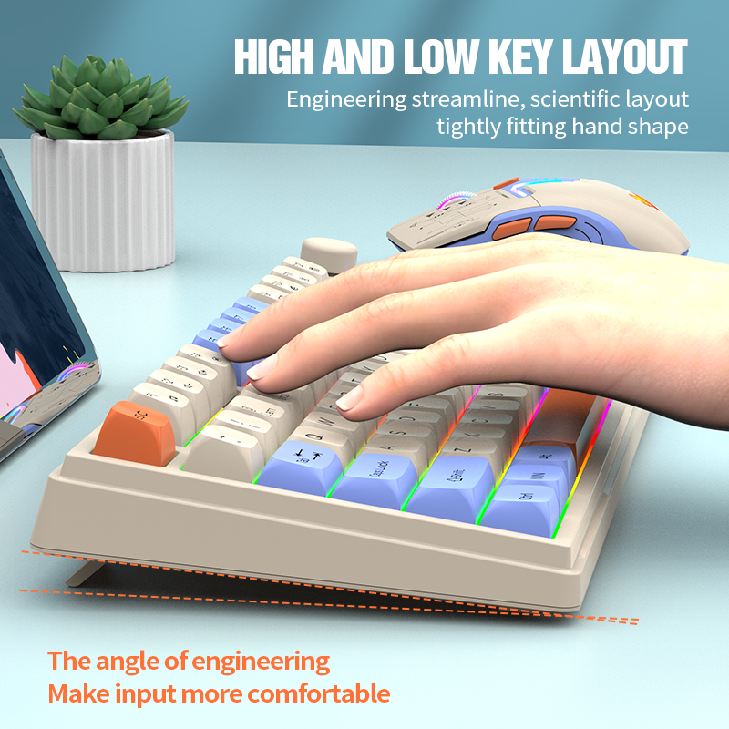 New Dual-Mode 80 Keys Wireless - مراجعة Gaming Keyboard Bluetooth وسعره