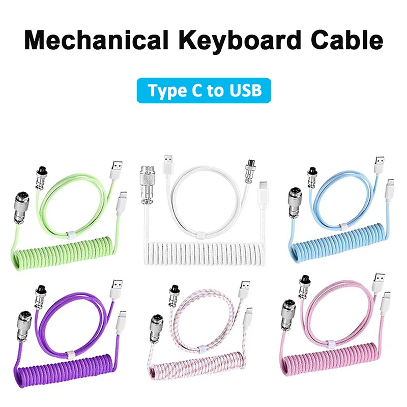 3m Type C Mechanical Keyboard  - مراجعة Coiled Usb Cable وسعره