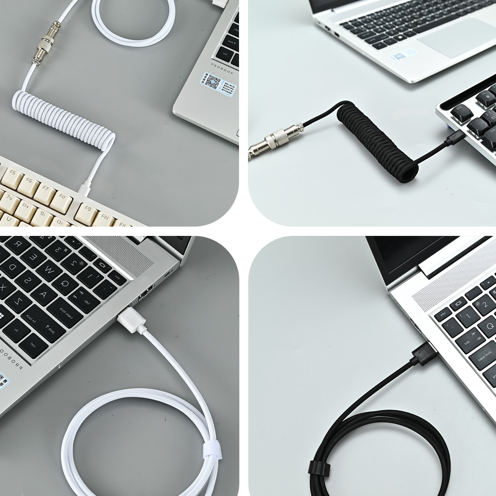 3m Type C Mechanical Keyboard  - مراجعة Coiled Usb Cable وسعره