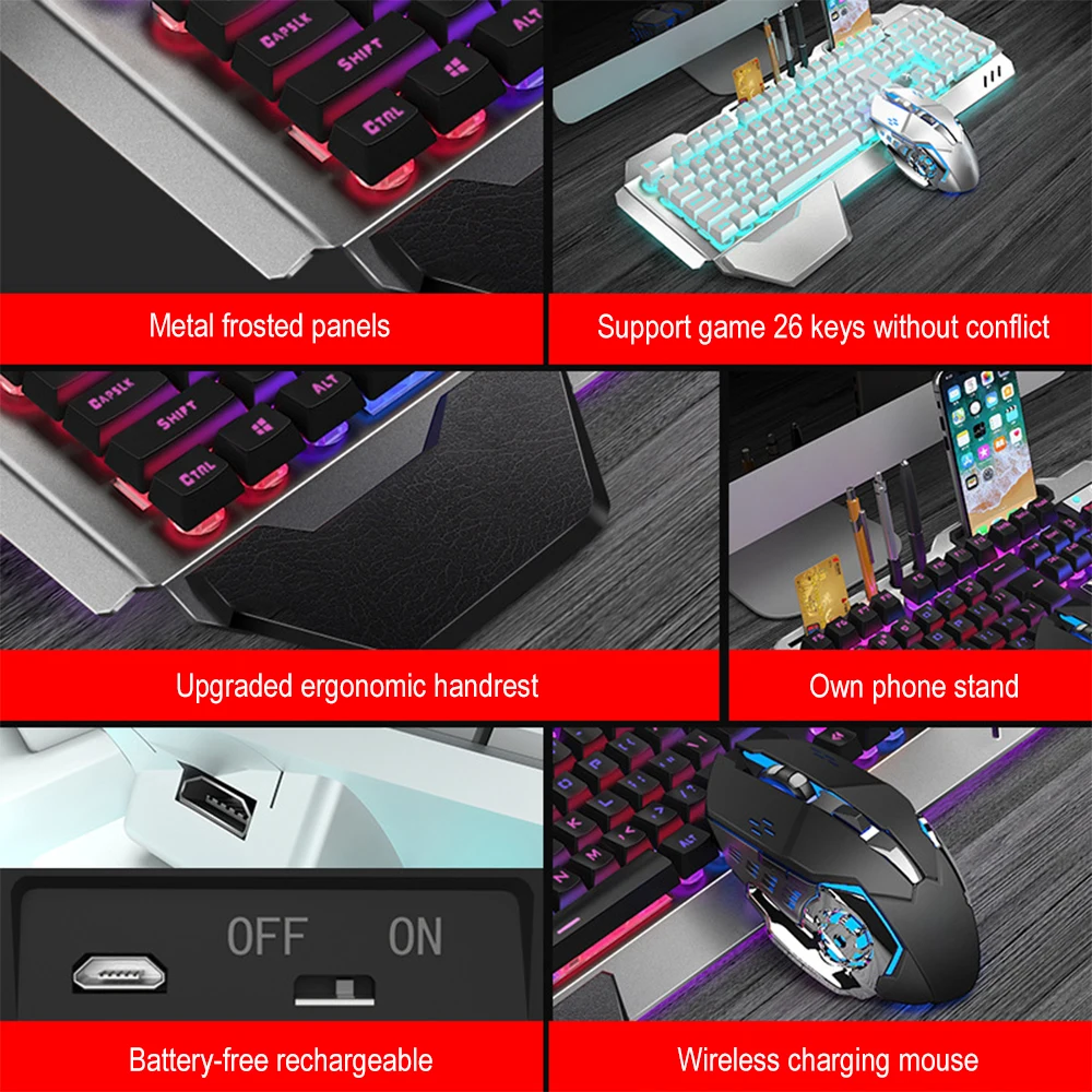 K680 Rechargeable 2.4G wireles - مراجعة Gaming Keyboard Bluetooth وسعره