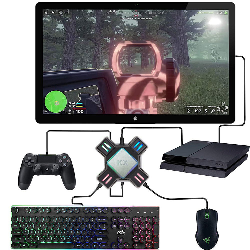 KX Adapter For PS4 Controller  - مراجعة Gaming Keyboard And Mouse For Xbox وسعره