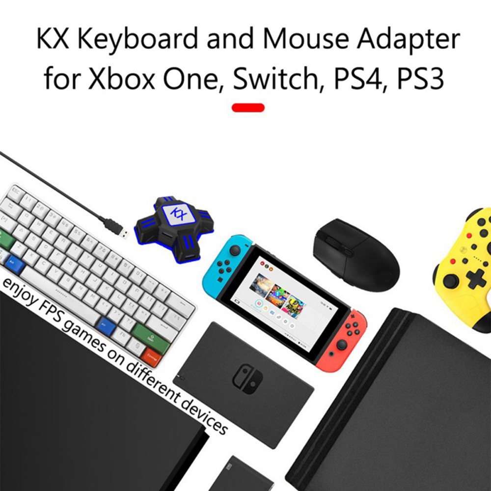 KX Adapter For PS4 Controller  - مراجعة Gaming Keyboard And Mouse For Xbox وسعره