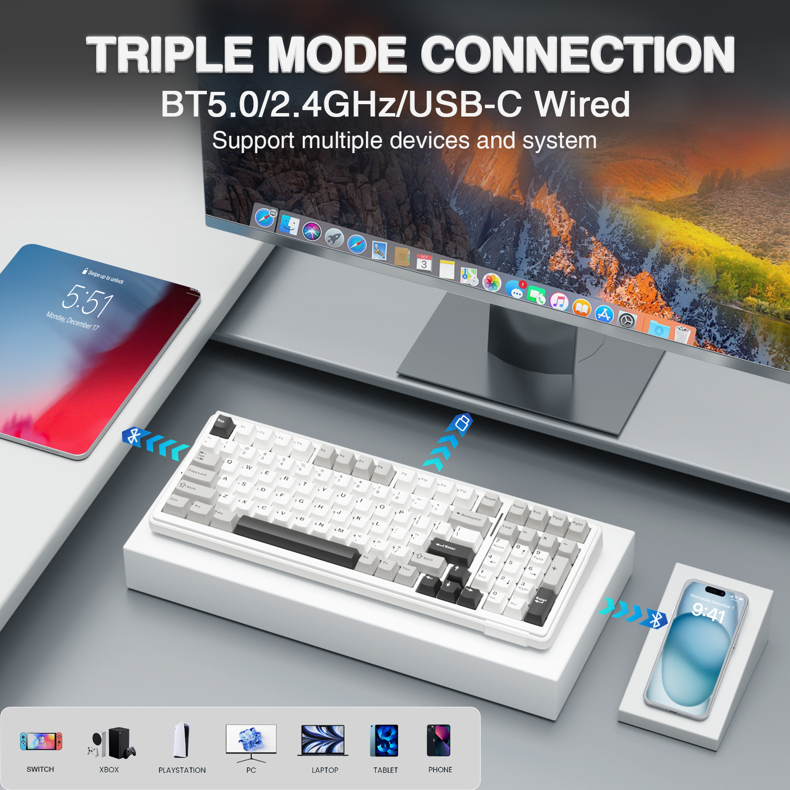 AULA F99 Machanical Keyboard B - مراجعة Gaming Keyboard Mobile وسعره