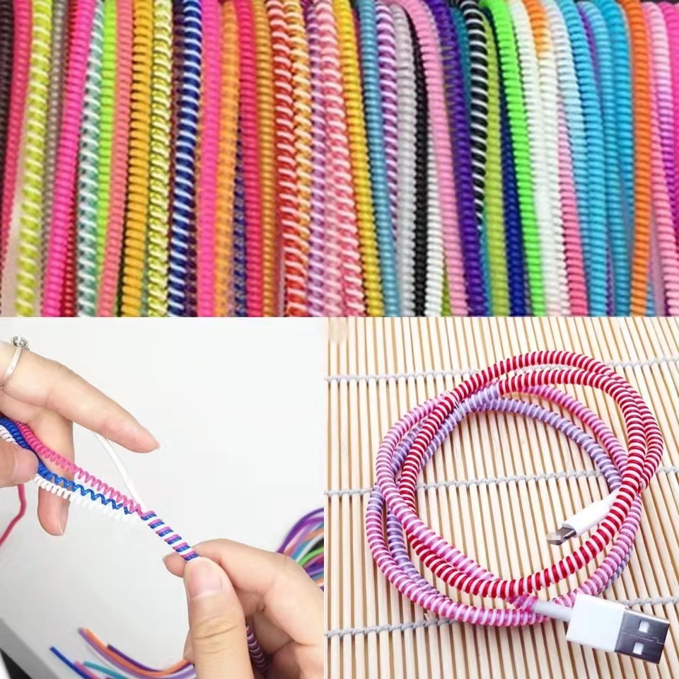 TPU Spiral USB Charging Cable  - مراجعة Coiled Usb Cable وسعره