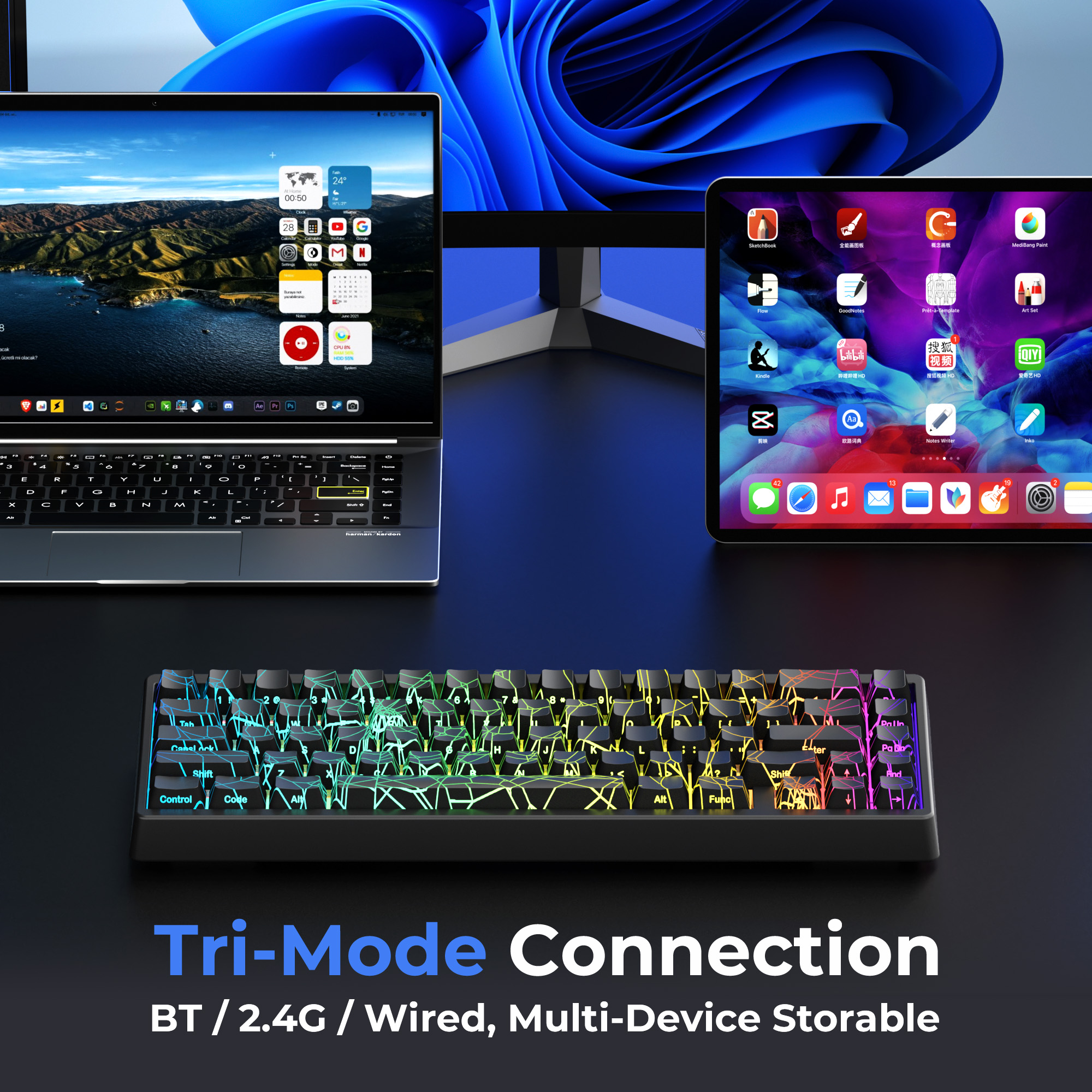 XVX M67 60% Percent Keyboard W - مراجعة Gaming Keyboard Thocky وسعره