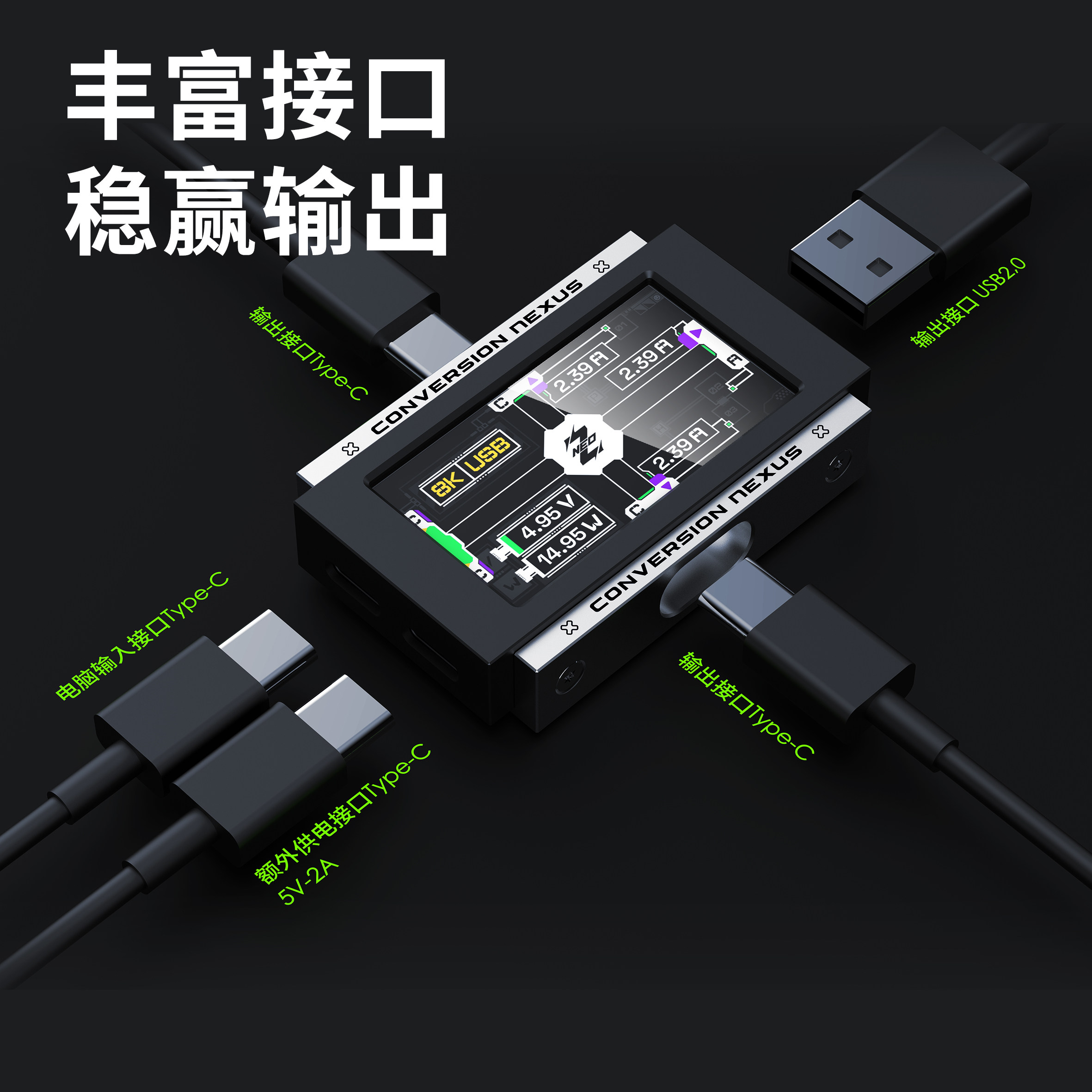 2-in-3-out Gaming USB Hub Inde - مراجعة Gaming Keyboard Splitter وسعره