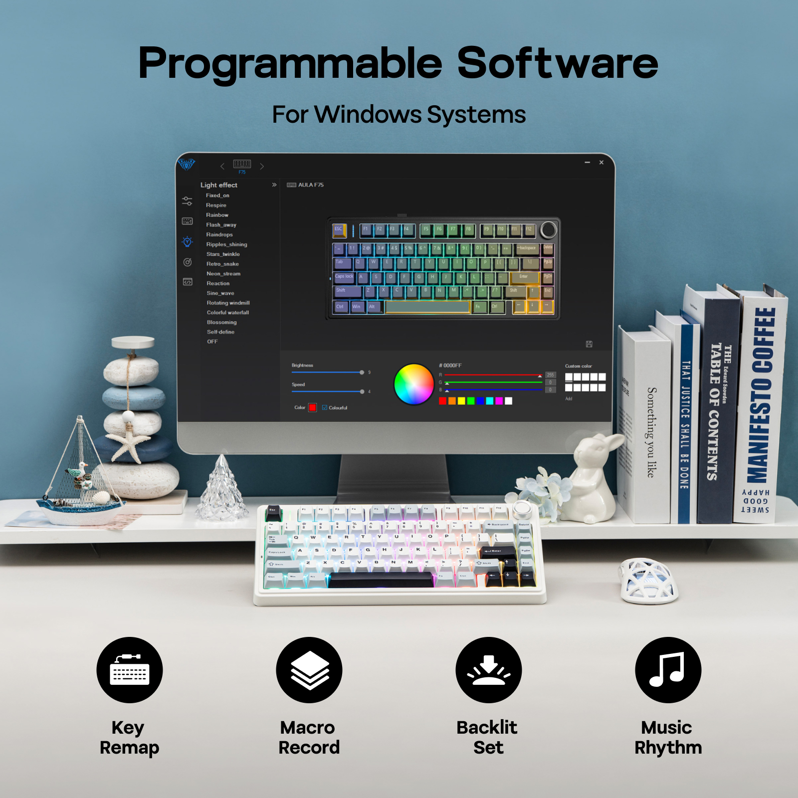 EPOMAKER x AULA F75 75% ANSI H - مراجعة Gaming Keyboard Tkl وسعره