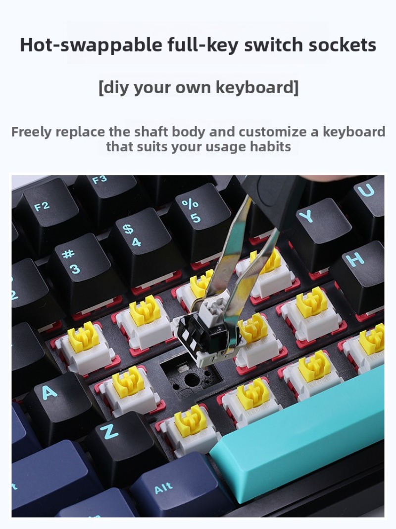 AULA F87 Pro Wireless Mechanic - مراجعة Gaming Keyboard Thocky وسعره