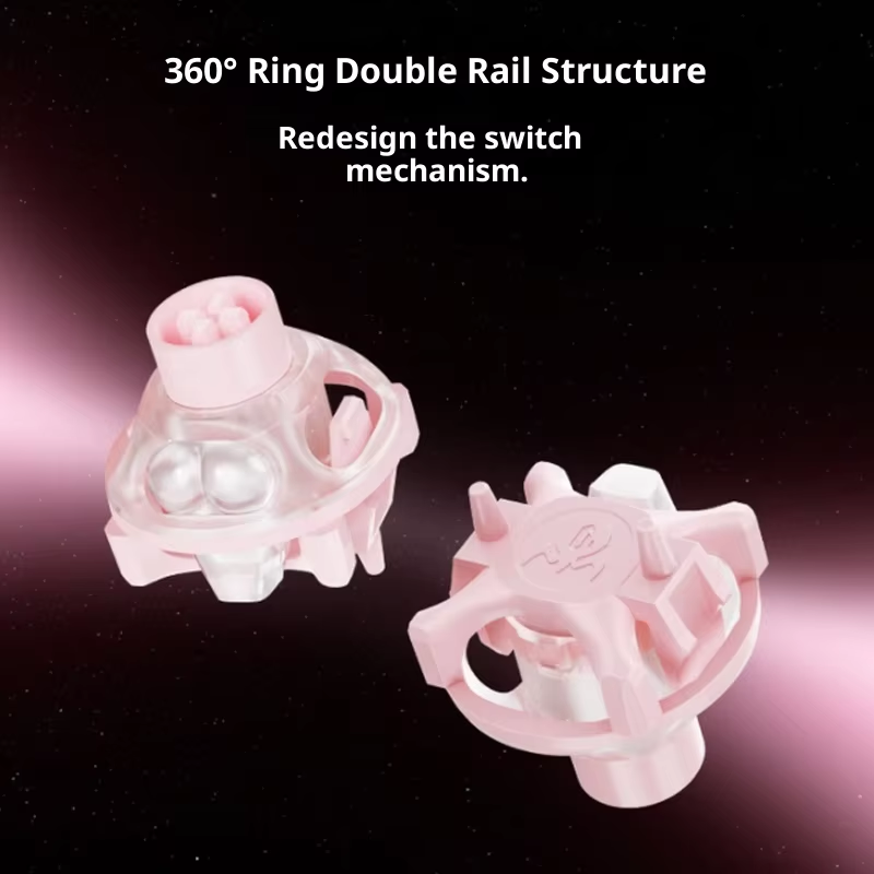 UFO Peach Pink Magnetic Switch - مراجعة Gaming Keyboard Thocky وسعره