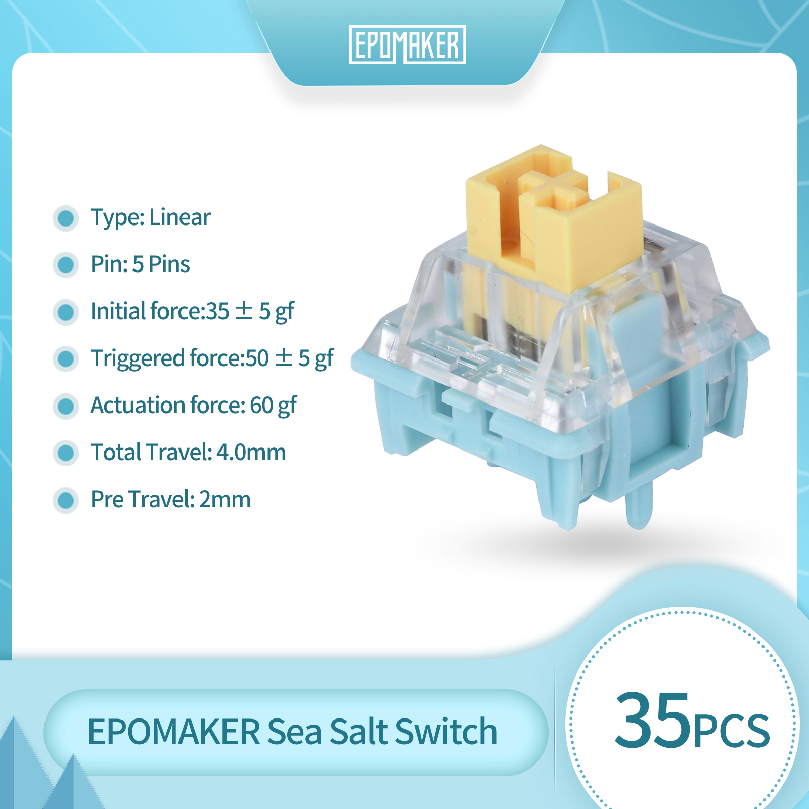 35 Pieces EPOMAKER Sea Salt Si - مراجعة Keyboard Lube Kit وسعره