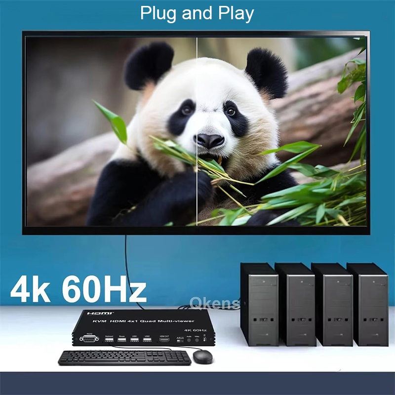 4K 60Hz HDMI Multiviewer 4x1 U - مراجعة Gaming Keyboard And Mouse For Xbox وسعره