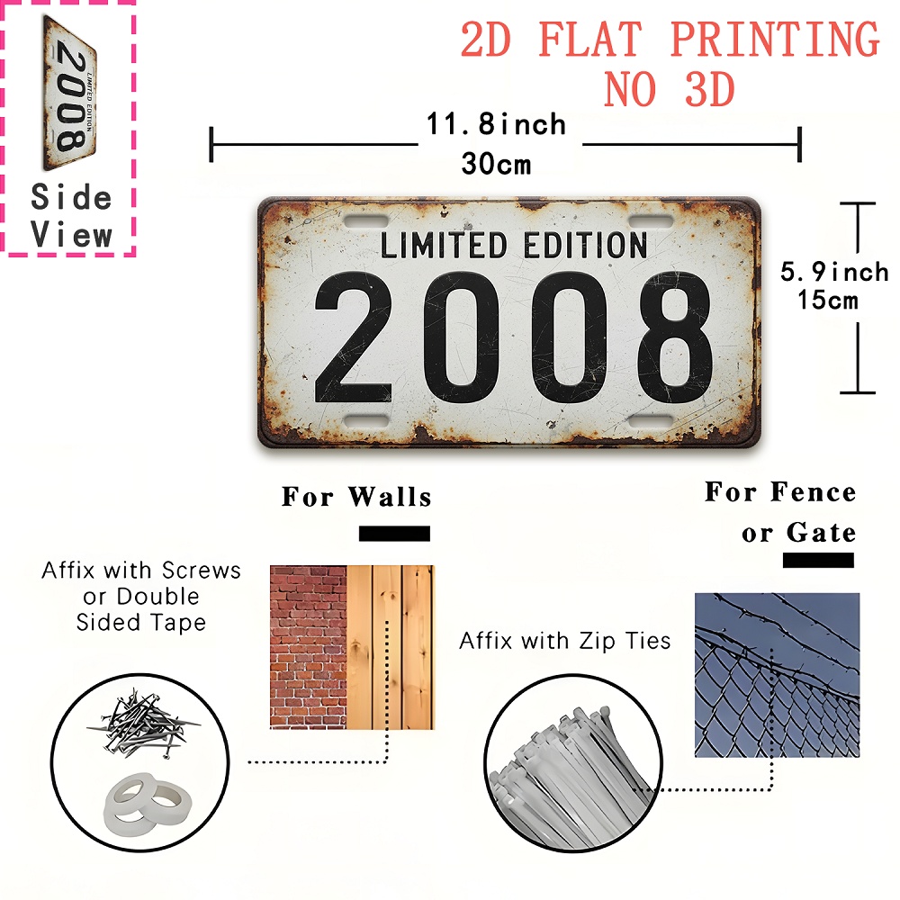 1pc Retro 2008 Aluminum Sign | - مراجعة Brass Weight Plate وسعره