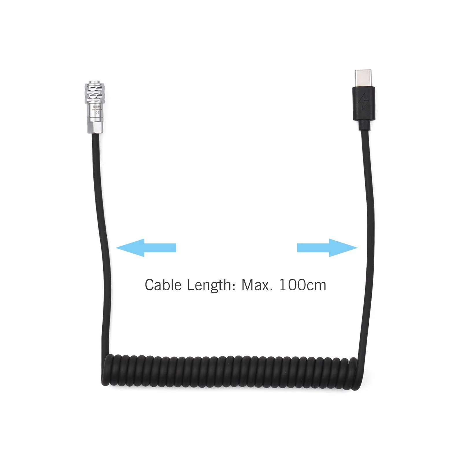 New PD 12V 3A USB Type C To 2  - مراجعة Coiled Usb Cable وسعره