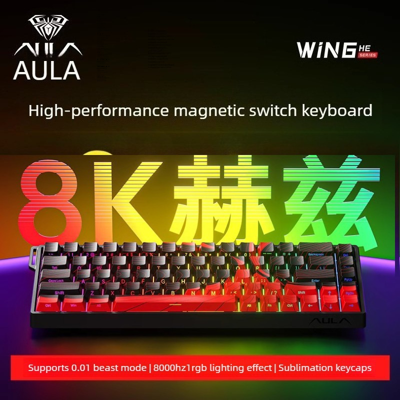 AULA WiN60/68HE teclado magnet - مراجعة Gaming Keyboard Blue Switches وسعره