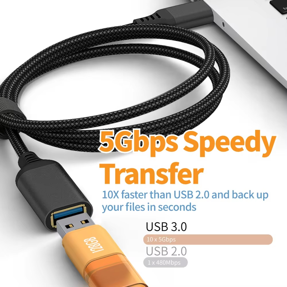 60W USB 3.0 Male To Female Ext - مراجعة Coiled Usb Cable وسعره