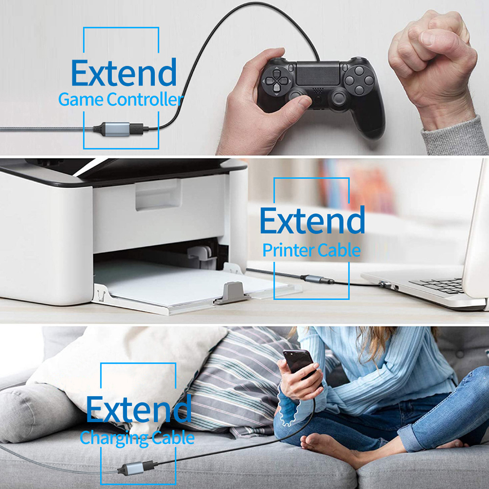 60W USB 3.0 Male To Female Ext - مراجعة Coiled Usb Cable وسعره