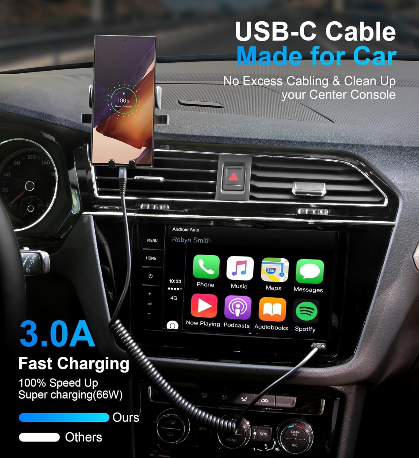Coiled USB A to C Fast Chargin - مراجعة Coiled Usb Cable وسعره