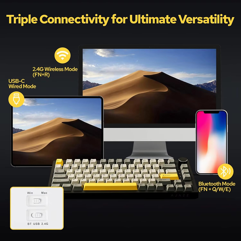 AK820/AK820Pro Gaming Mechanic - مراجعة Gaming Keyboard Bluetooth وسعره