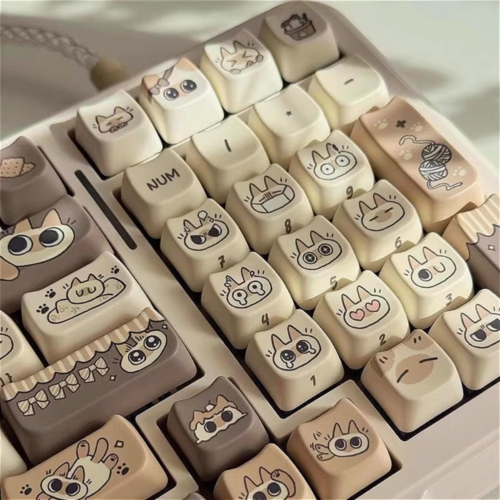 Cute Cat Keycap MAO Profile PB - مراجعة Gaming Keyboard Tkl وسعره