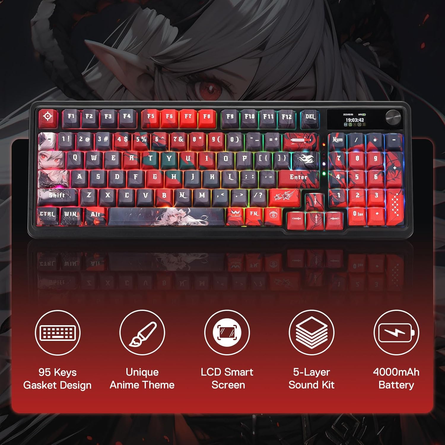 Redragon Wireless Gasket Gamin - مراجعة Gaming Keyboard Mobile وسعره