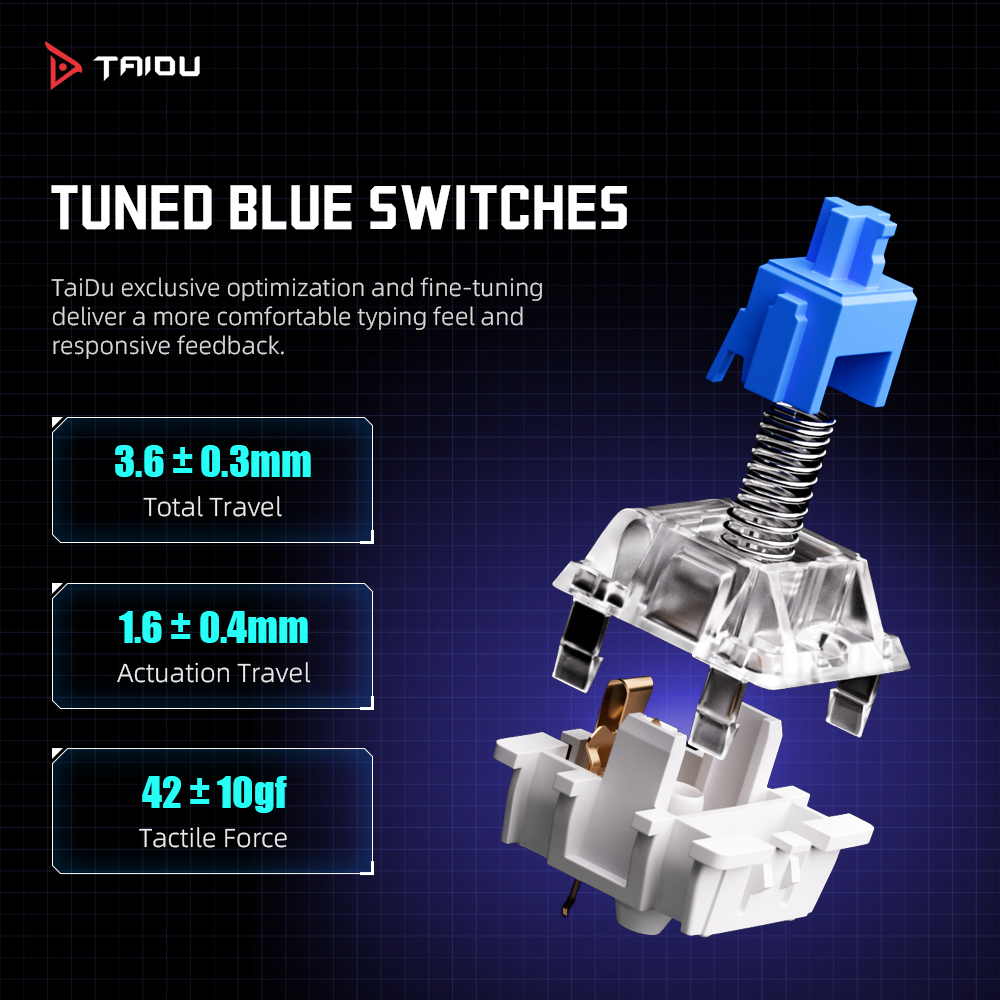 TAIDU K660 61 Keys Mechanical  - مراجعة Gaming Keyboard Blue Switches وسعره