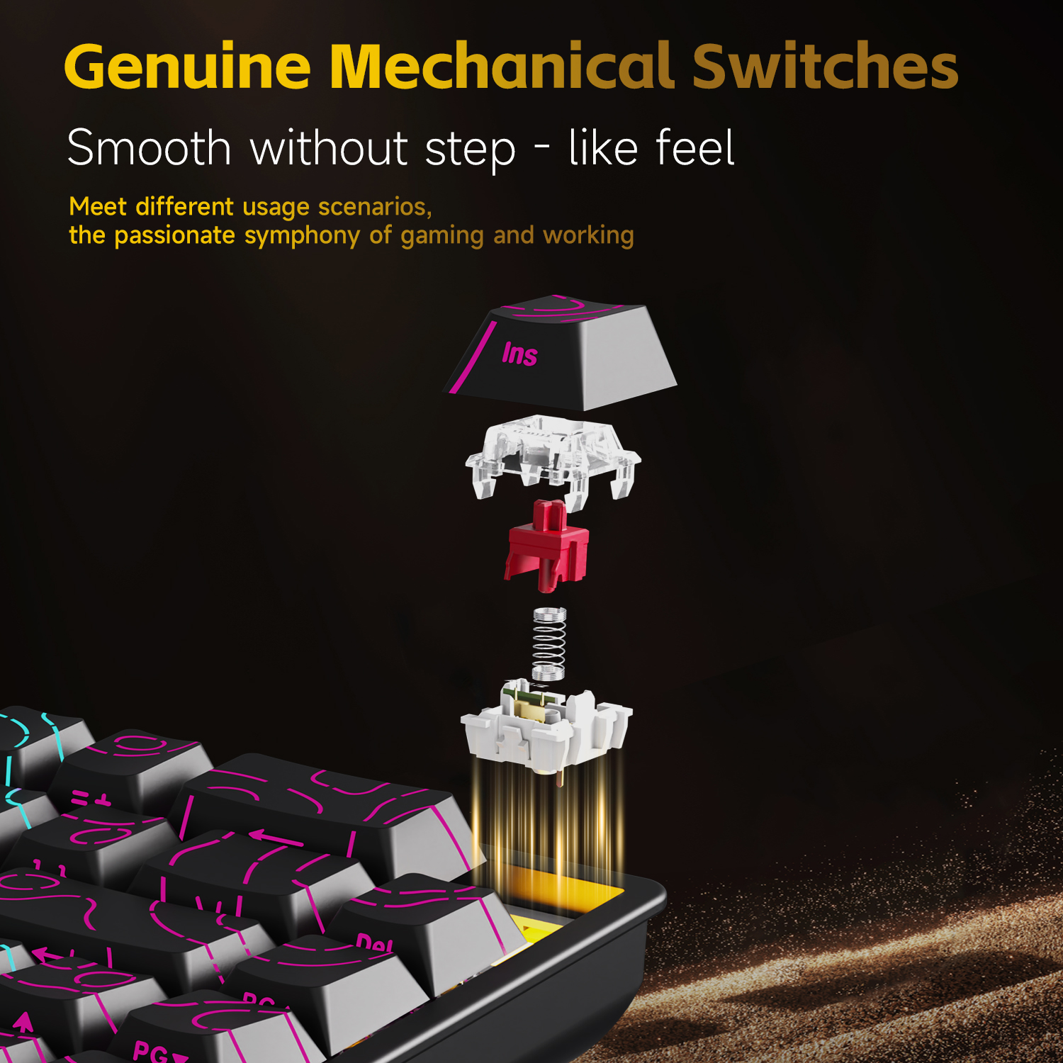 AJAZZ NK68V2 Single-Mode Wired - مراجعة Gaming Keyboard Blue Switches وسعره