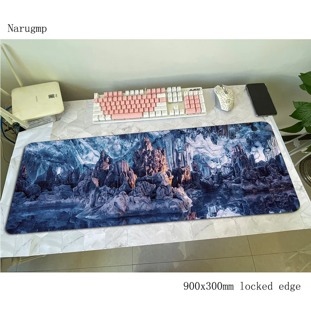 Caves mouse pad 90x30cm mousep - مراجعة Gaming Keyboard Best وسعره