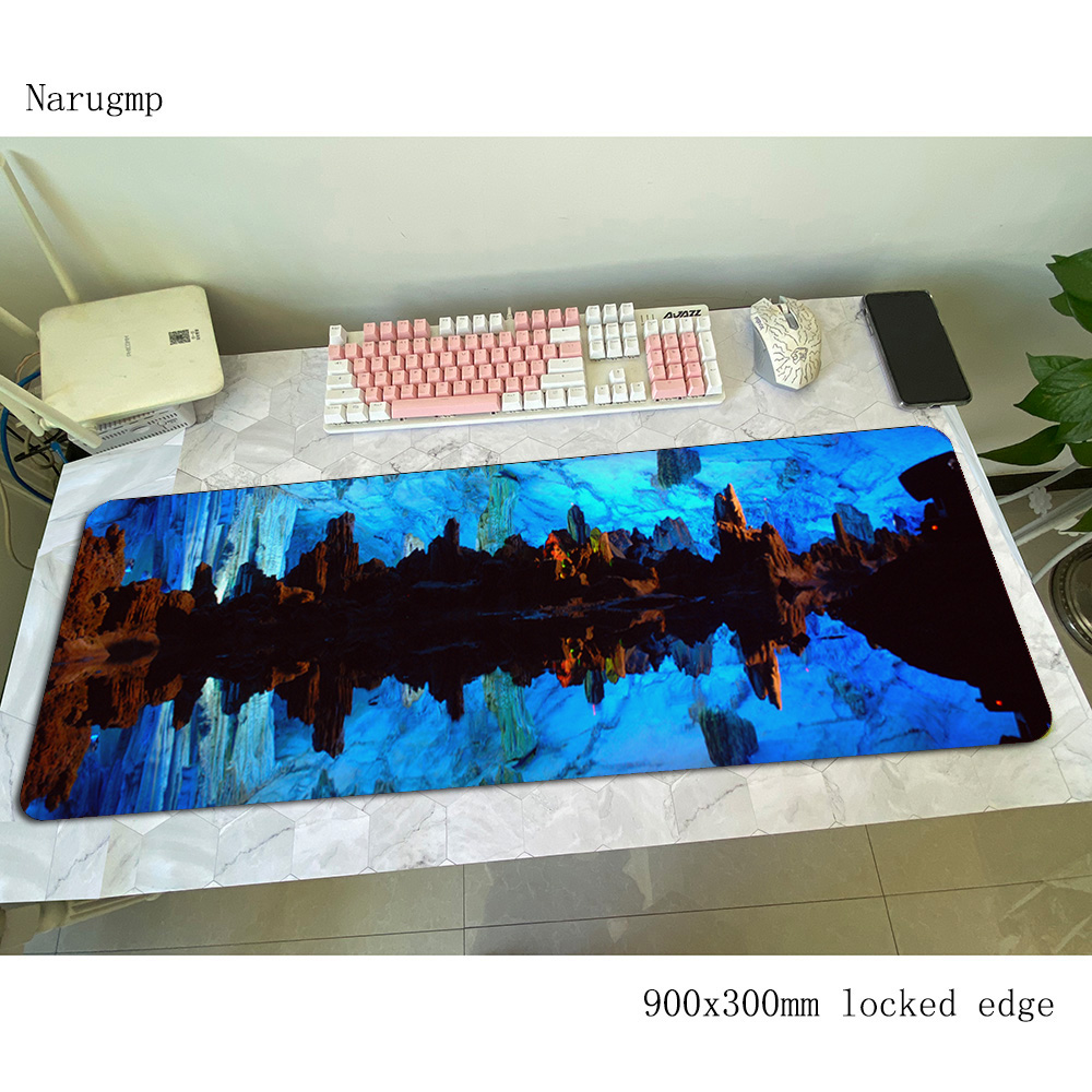 Caves mouse pad 90x30cm mousep - مراجعة Gaming Keyboard Best وسعره