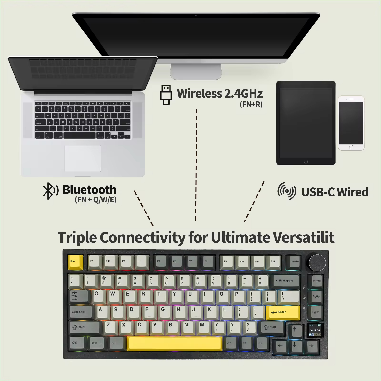 Ajazz AK820 Pro 75% Gasket-mou - مراجعة Gaming Keyboard Mobile وسعره