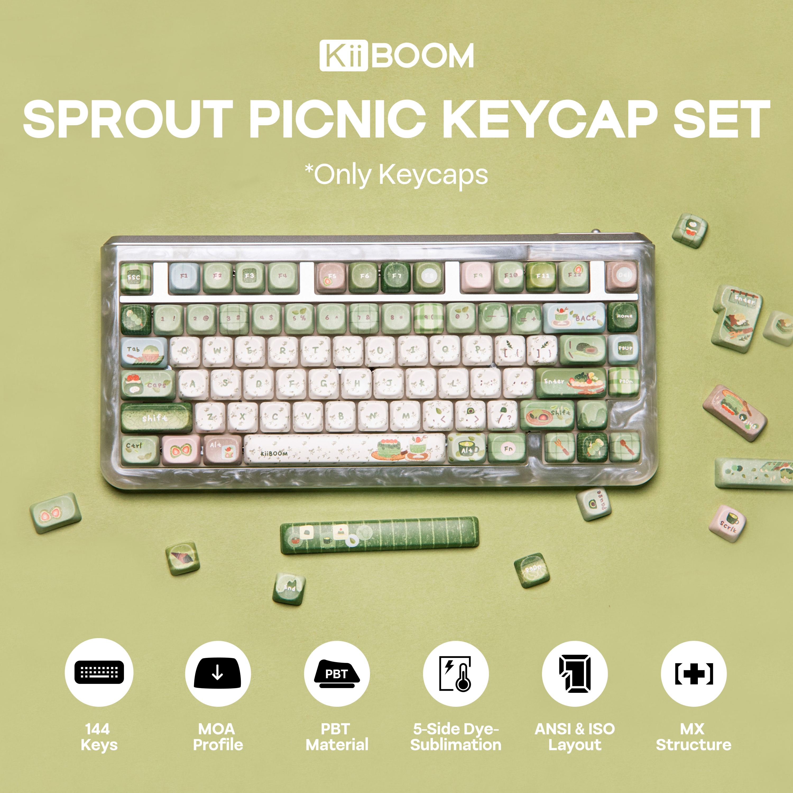 KiiBOOM Sprout Picnic 144 Keys - مراجعة Gaming Keyboard Tkl وسعره