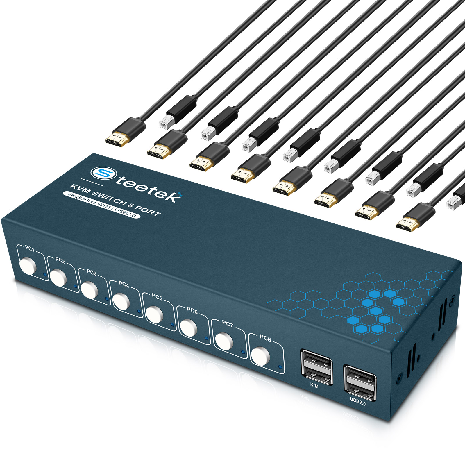 KVM Switch 8 Port HDMI KVM Swi - مراجعة Gaming Keyboard And Mouse For Xbox وسعره