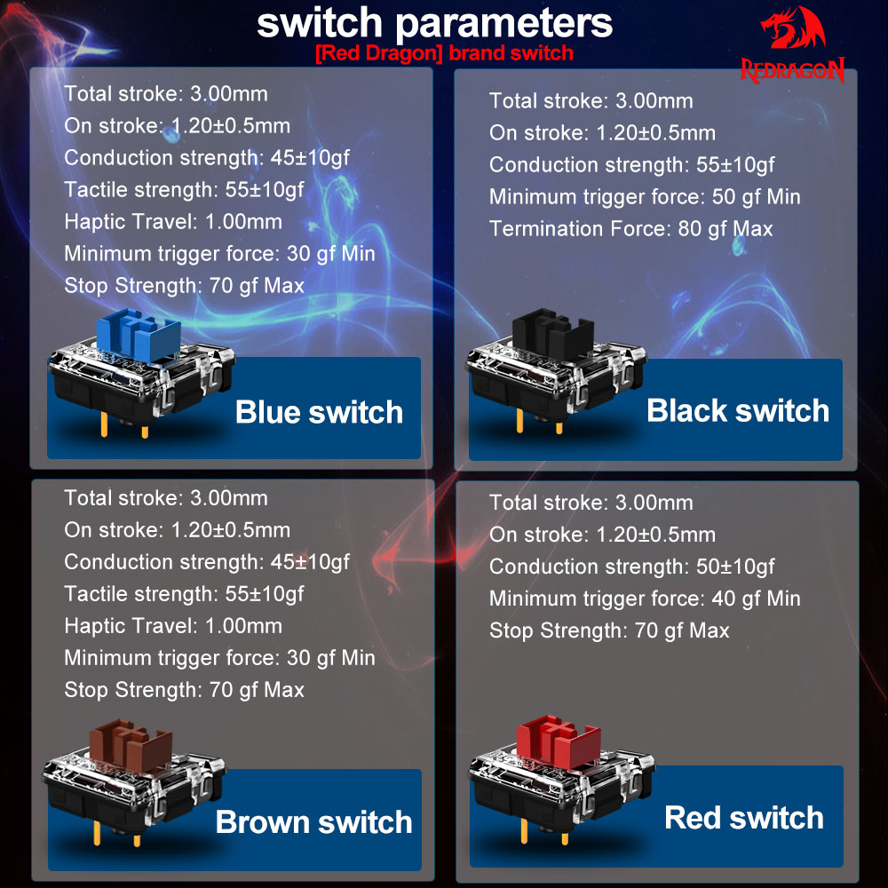 REDRAGON SMD RGB MX Low Profil - مراجعة Gaming Keyboard Blue Switches وسعره