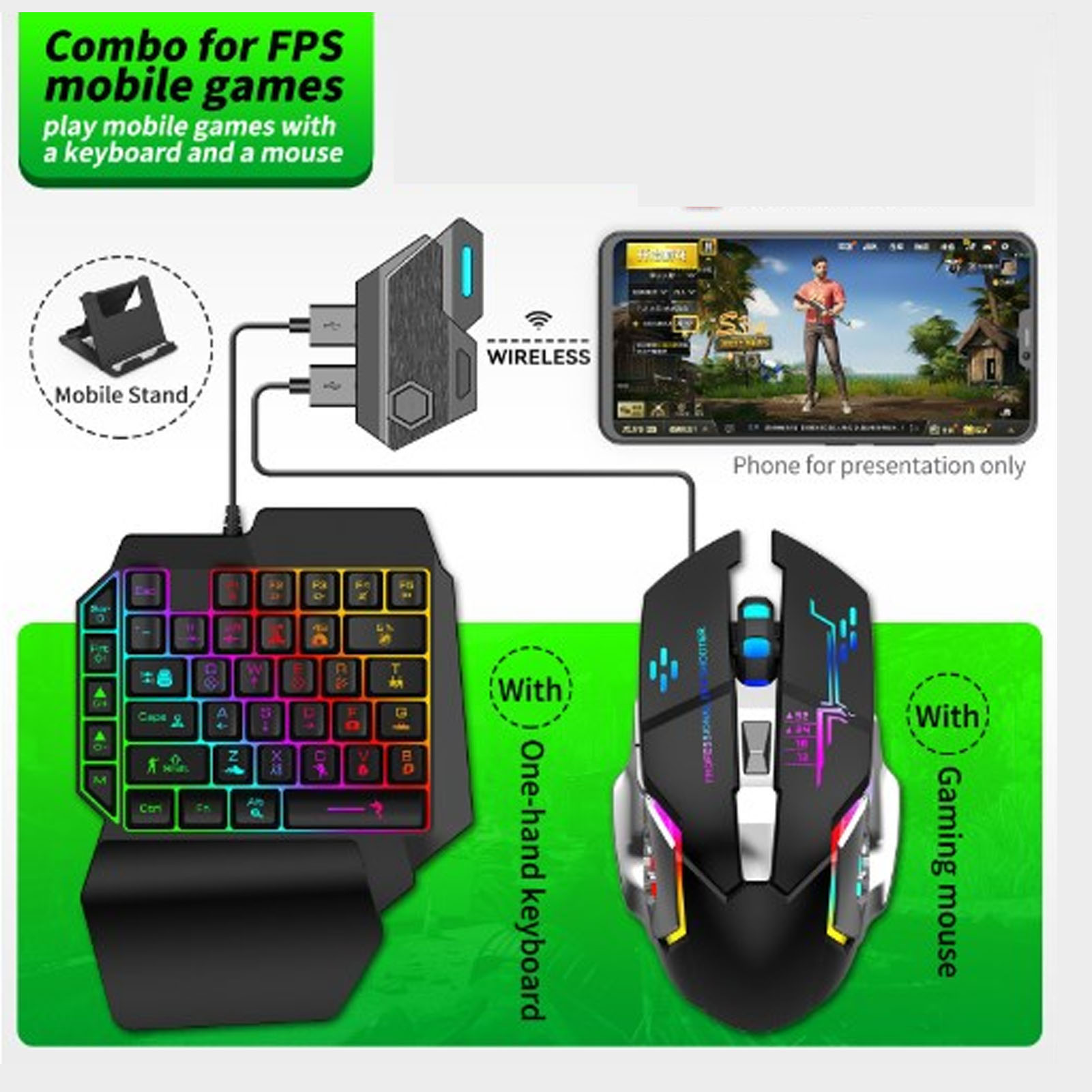 Mobile Game Combo Pack Bluetoo - مراجعة Gaming Keyboard Bluetooth وسعره