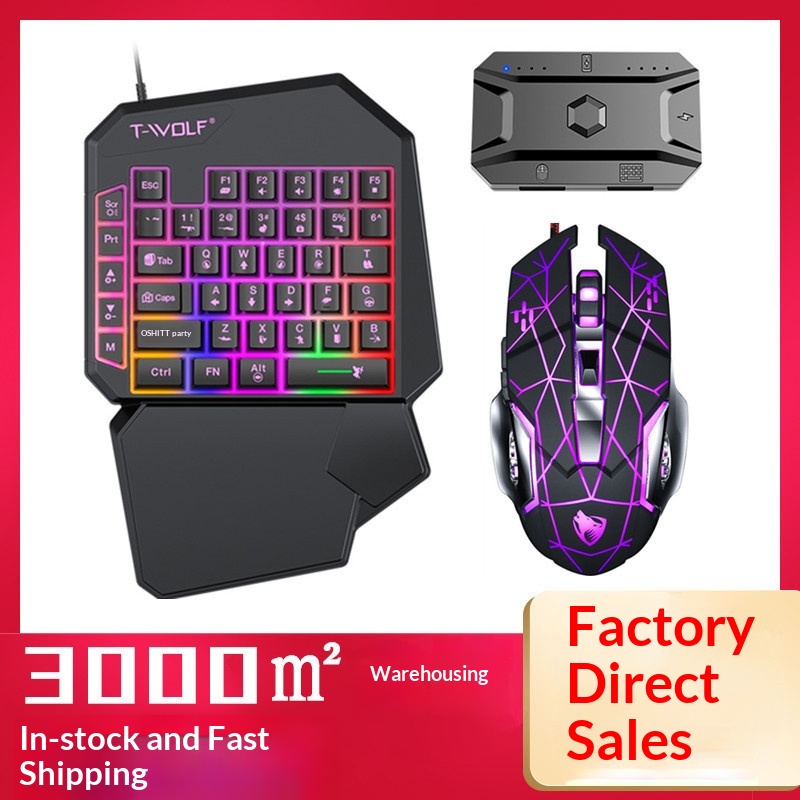 T-Wolf Tf950 5 In 1 One Handed - مراجعة Keyboard Mouse Bundle Gaming وسعره