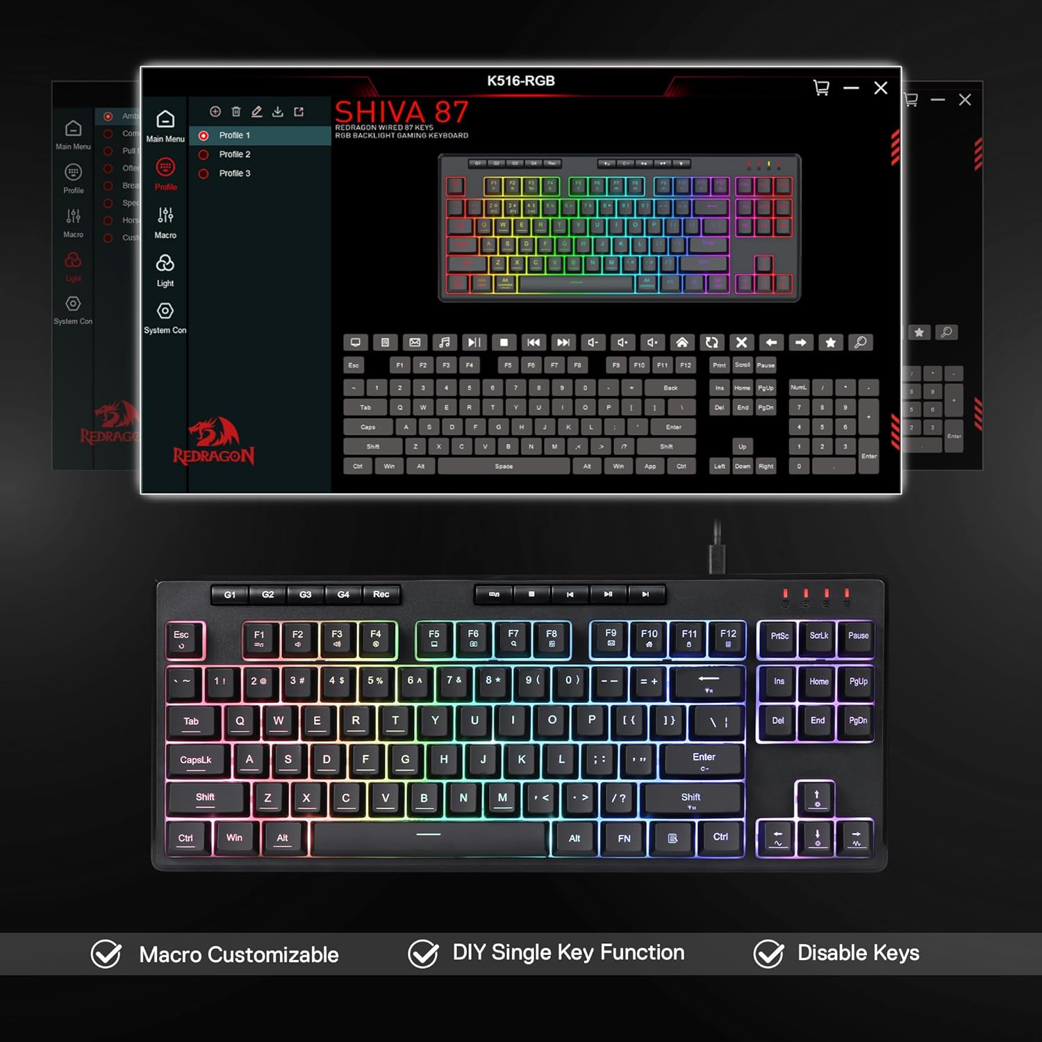 Redragon K516 Shiva TKL Wired  - مراجعة Gaming Keyboard Tkl وسعره