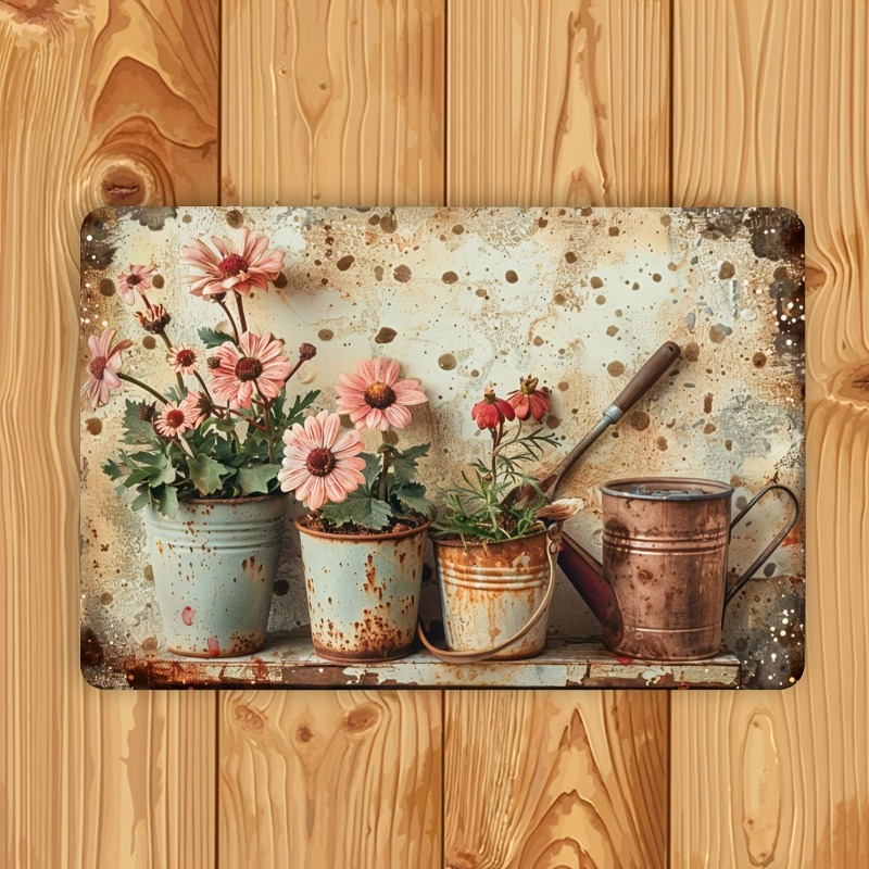 Vintage Floral Metal Tin Sign  - مراجعة Brass Weight Plate وسعره