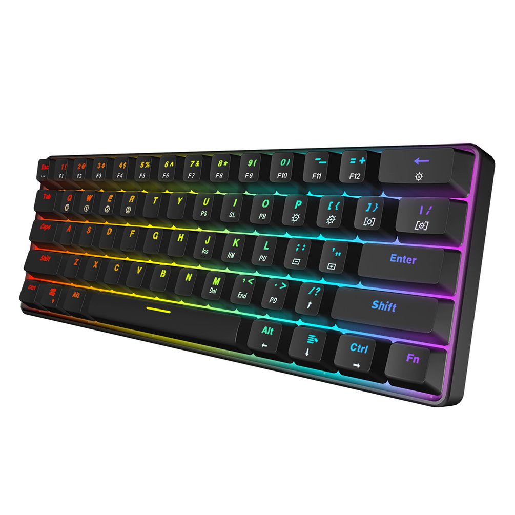 SKYLOONG GK61 Mini Portable 60 - مراجعة Gaming Keyboard Bluetooth وسعره