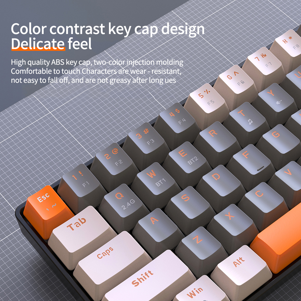 65% Wireless Mechanical Keyboa - مراجعة Gaming Keyboard Blue Switches وسعره