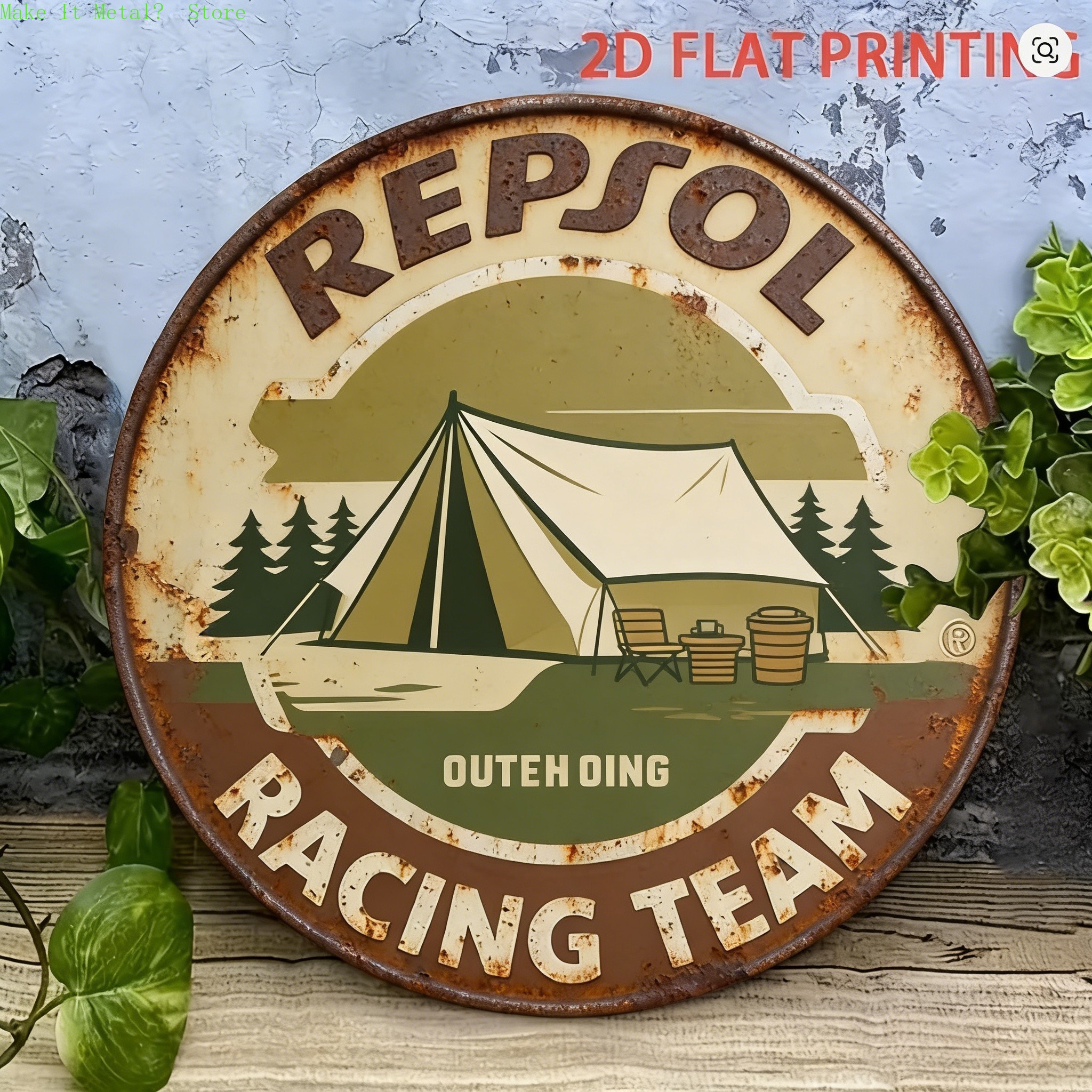 Vintage Repsol Gas Pump Metal  - مراجعة Brass Weight Plate وسعره
