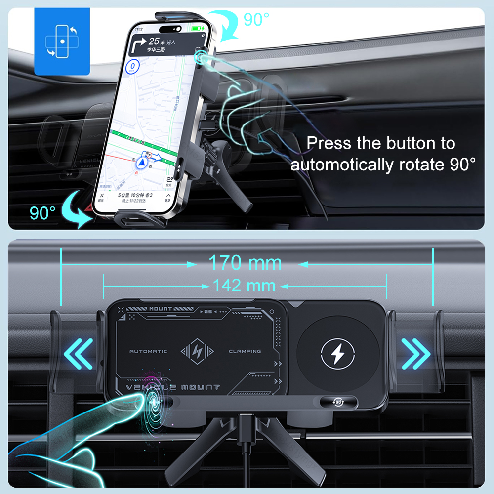 Car Wireless Charger Dual Coil - مراجعة Coiled Usb Cable وسعره