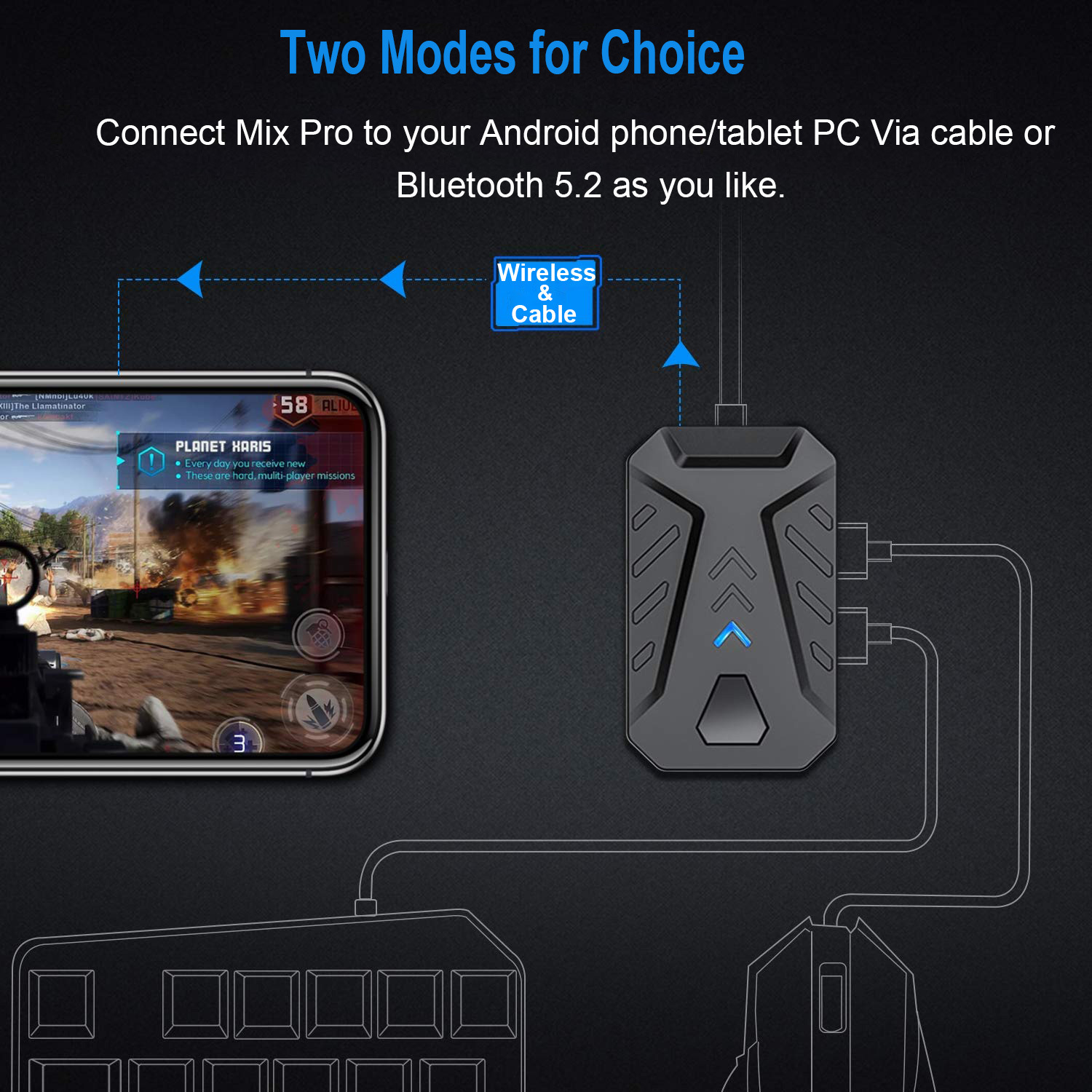 Mobile Games Converter Gaming  - مراجعة Gaming Keyboard Bluetooth وسعره