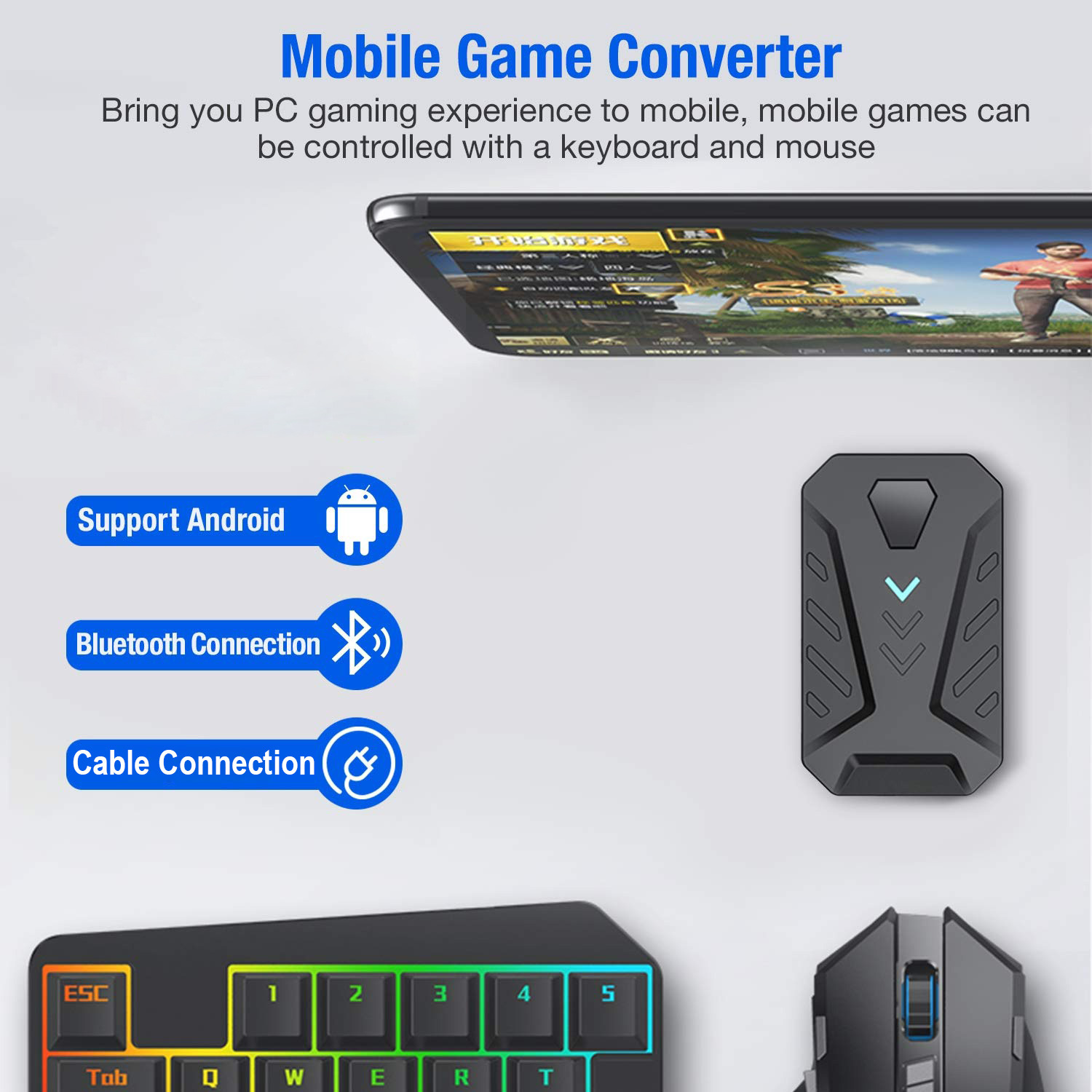 Mobile Games Converter Gaming  - مراجعة Gaming Keyboard Bluetooth وسعره