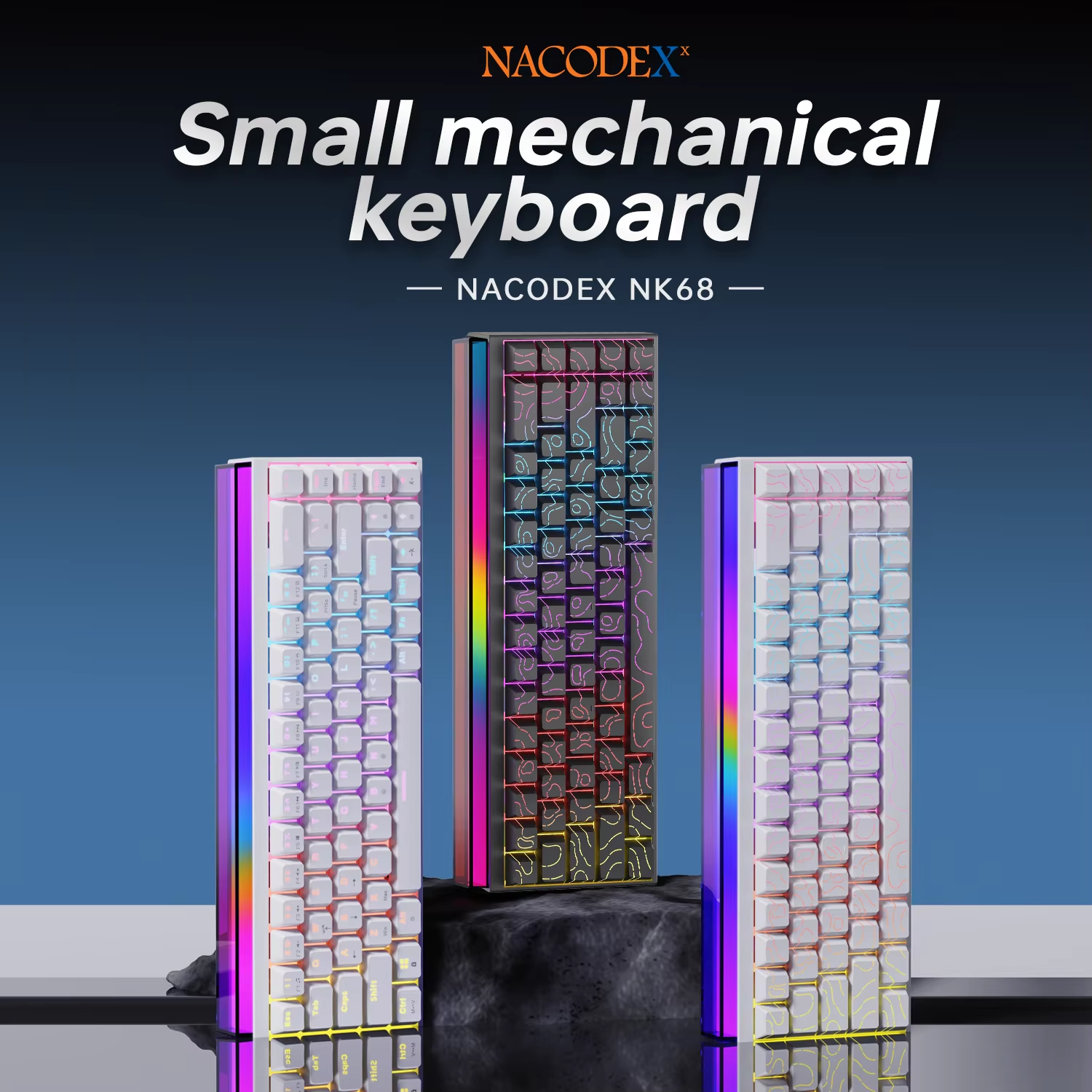 New Ajazz Nacodex Nk68 Mechani - مراجعة Gaming Keyboard Blue Switches وسعره